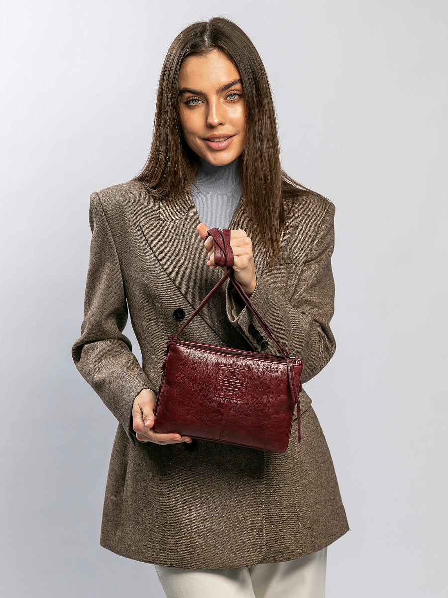 Сумка через плечо Dr.Koffer из натуральной кожи коричневая