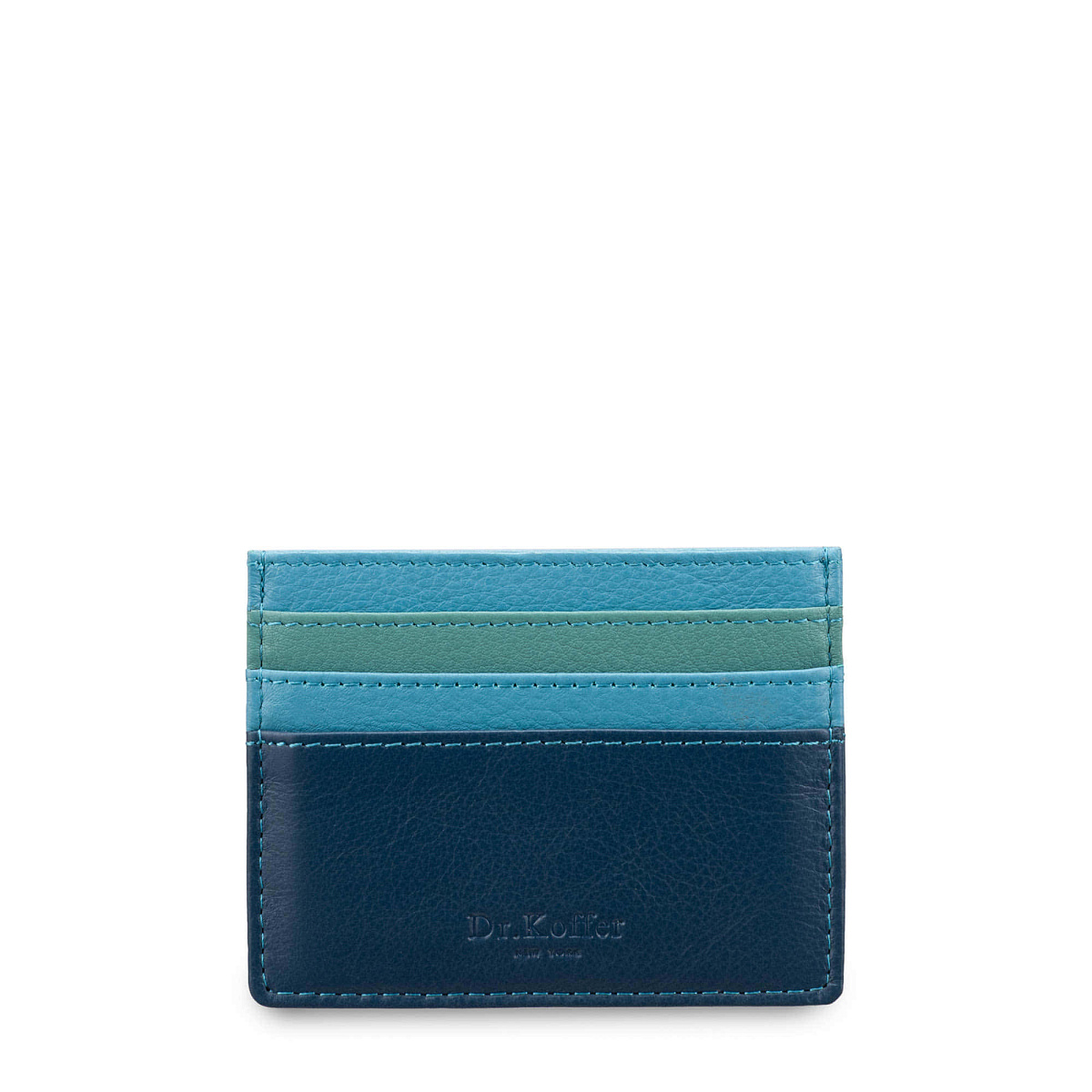 Кредитница Dr.Koffer из натуральной кожи синяя