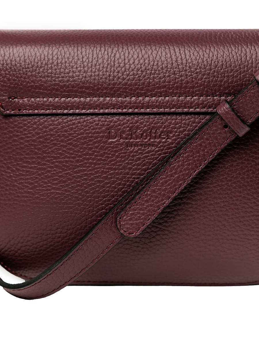 Женская сумка Dr.Koffer из натуральной кожи бордовая