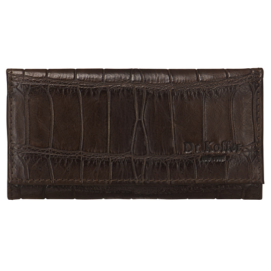 Ключница Dr.Koffer из натуральной кожи темно-коричневая