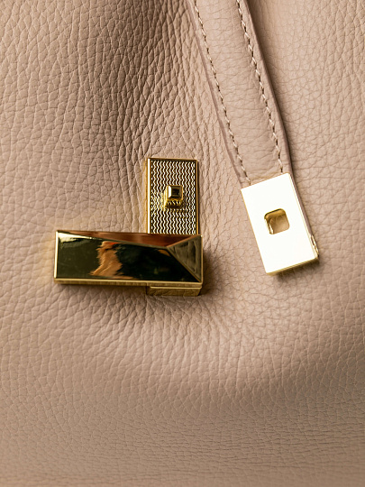 Женская сумка Dr.Koffer из натуральной кожи бежевая