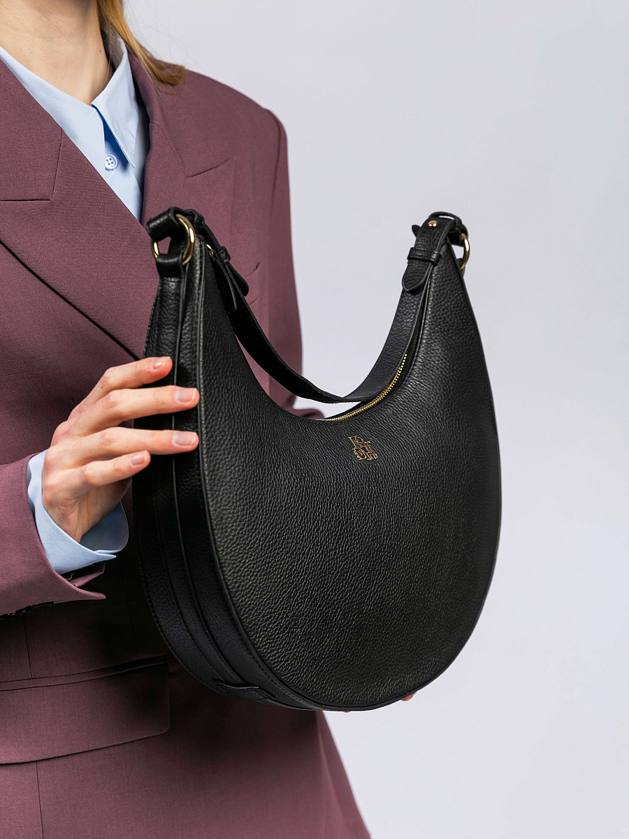 Женская сумка Dr. Koffer из натуральной кожи черная