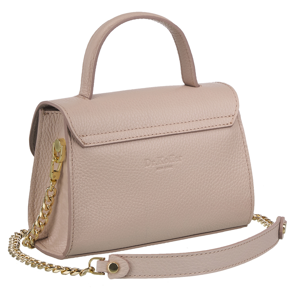 Женская сумка Dr. Koffer из натуральной кожи бежевая