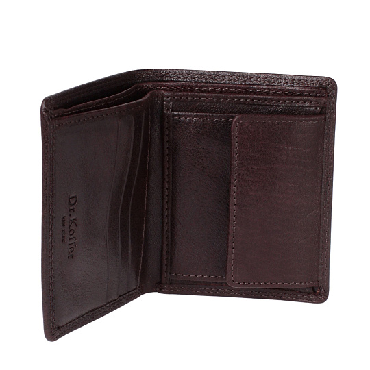 Портмоне Dr.Koffer из натуральной кожи коричневое