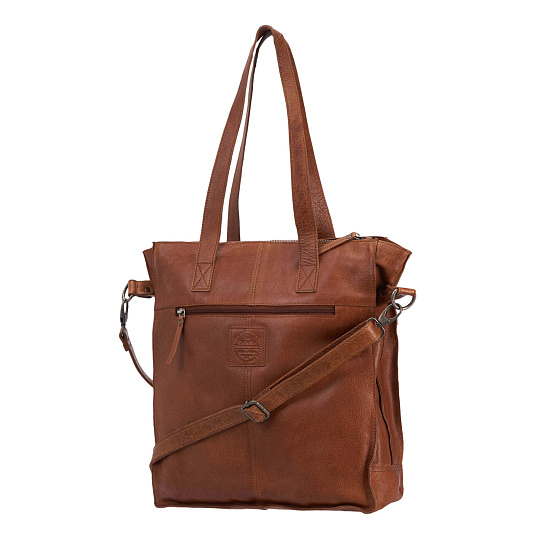 Деловая сумка Dr.Koffer из натуральной кожи коричневая