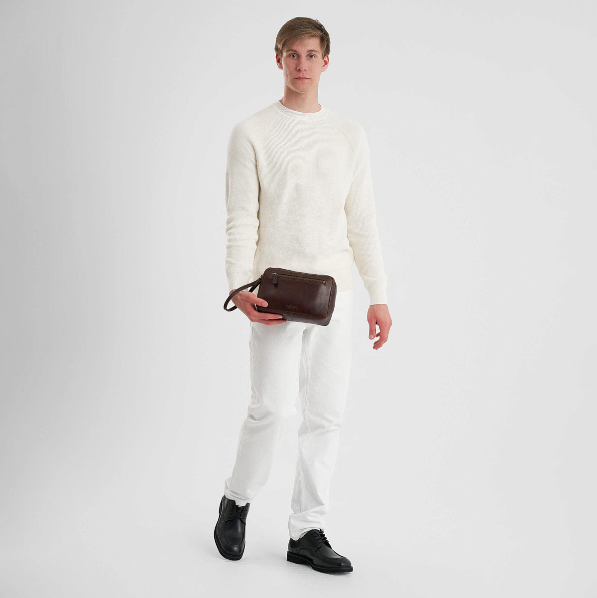 Сумка барсетка из натуральной кожи Dr. Koffer коричневая