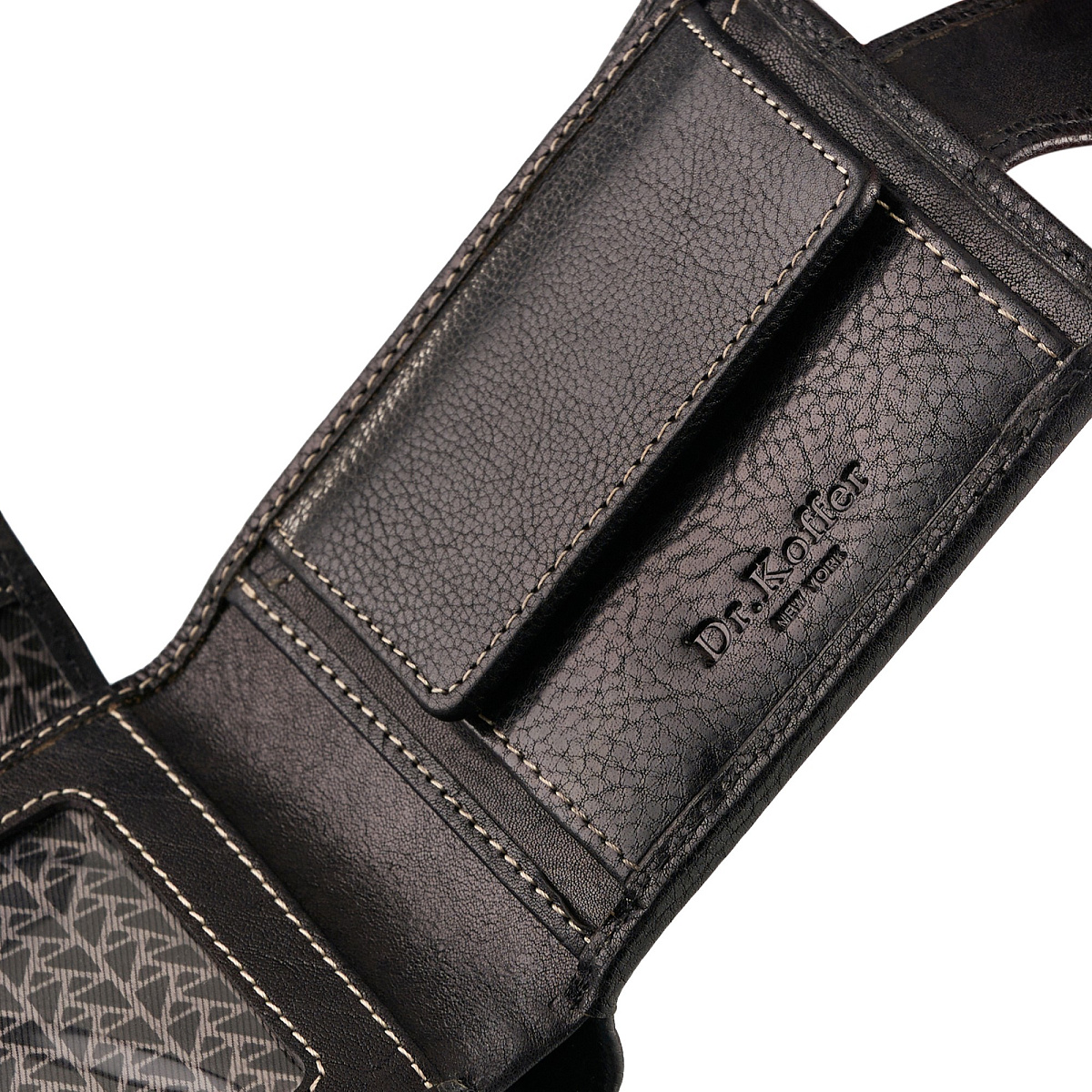 Портмоне Dr.Koffer из натуральной кожи черное