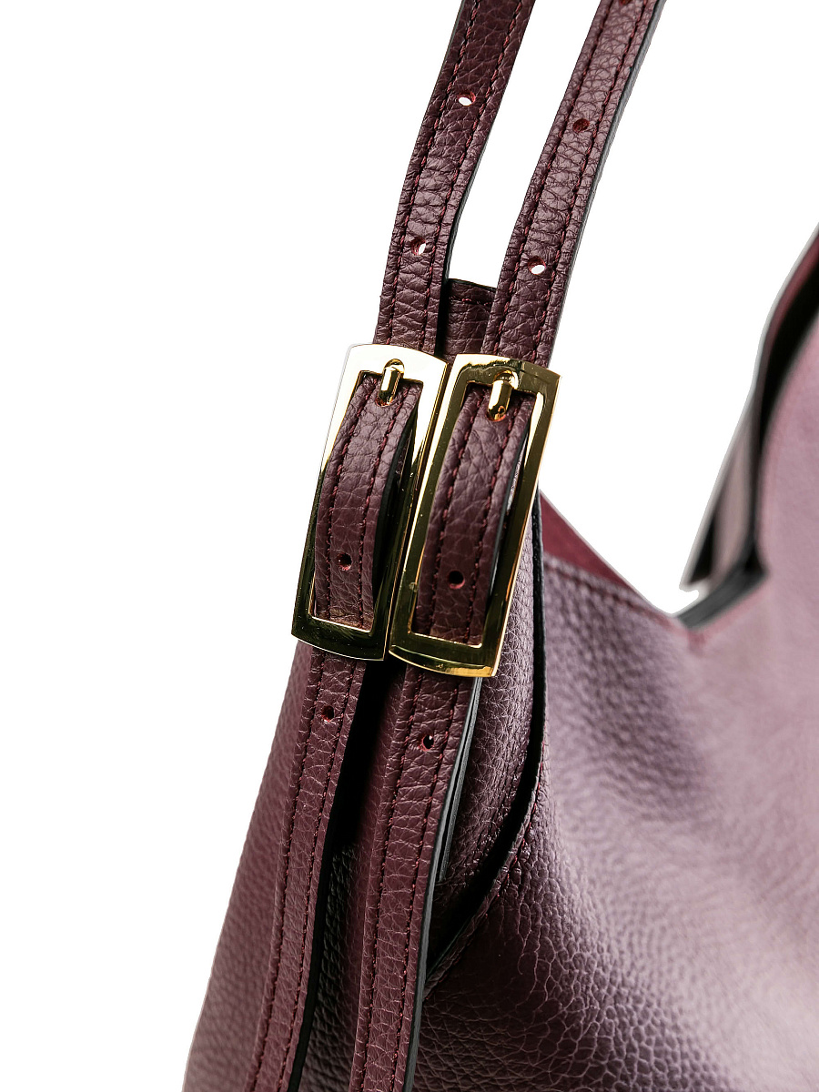 Женская сумка Dr.Koffer из натуральной кожи бордовая