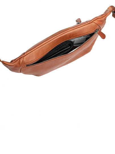 Сумка на пояс Dr. Koffer из натуральной кожи коричневая