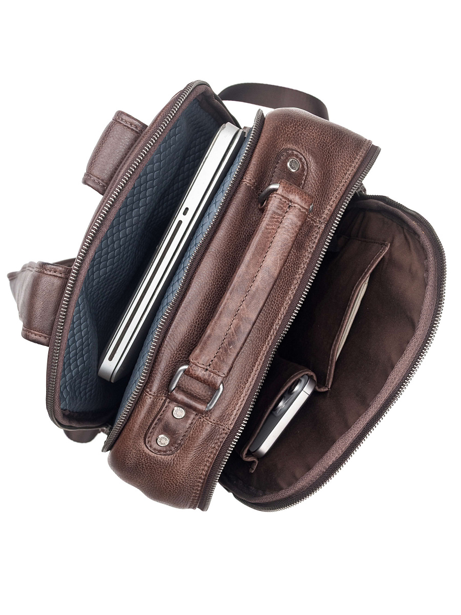 Рюкзак Dr. Koffer из натуральной кожи коричневый