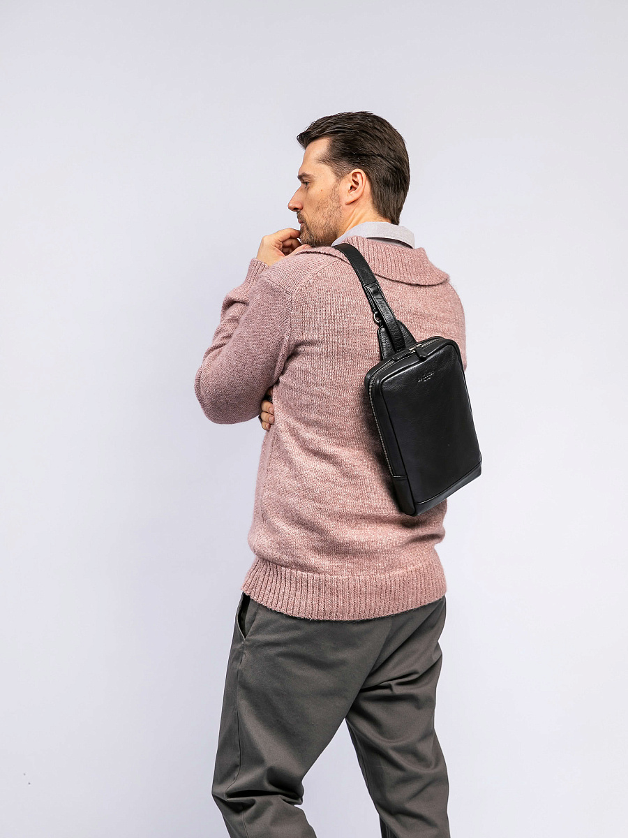 Рюкзак Dr. Koffer из натуральной кожи черный