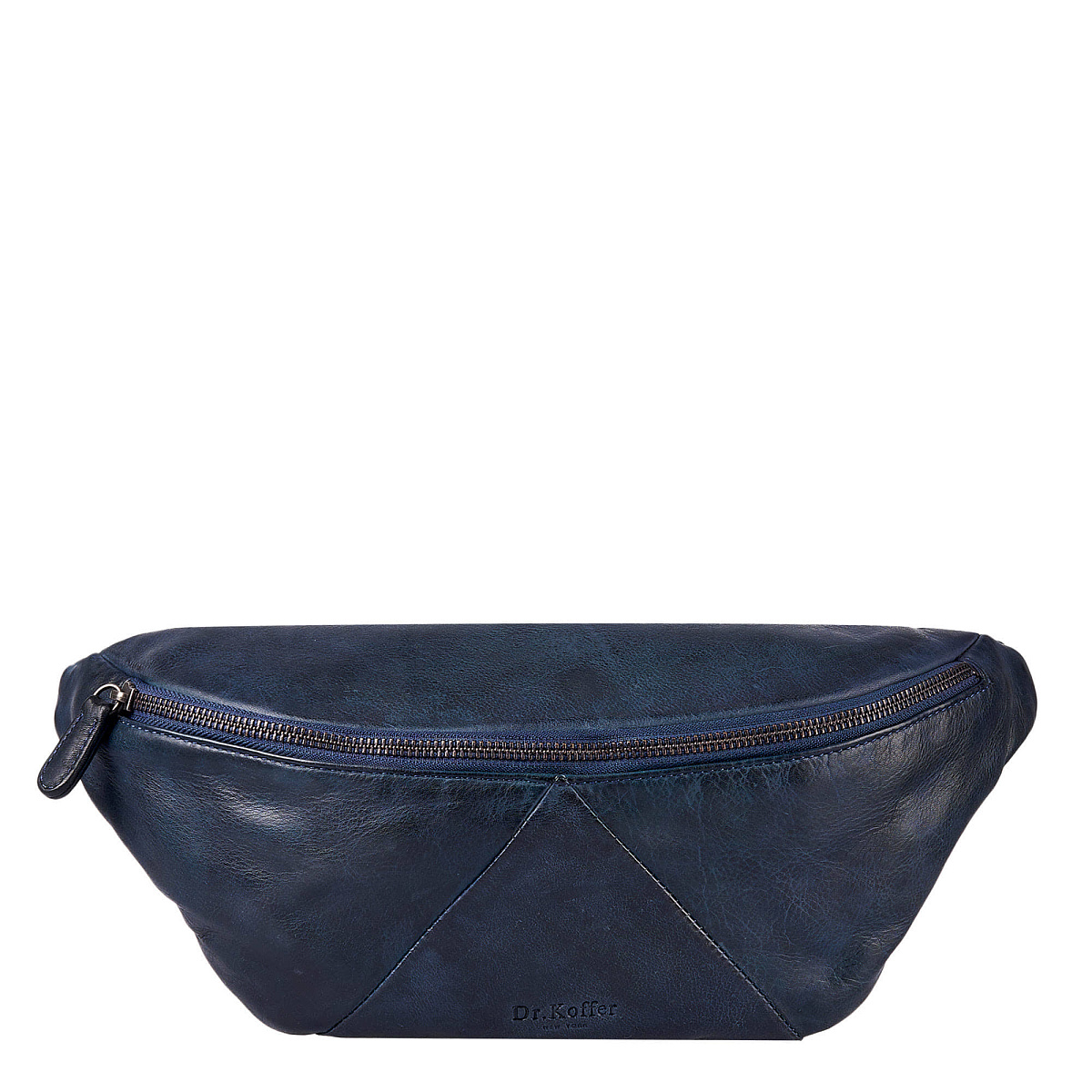 Сумка на пояс Dr. Koffer из натуральной кожи синяя