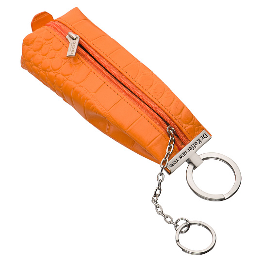 Ключница Dr.Koffer из натуральной кожи оранжевая