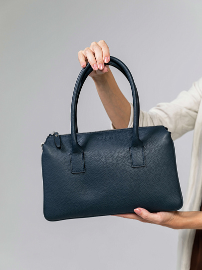 Женская сумка Dr.Koffer из натуральной кожи синяя