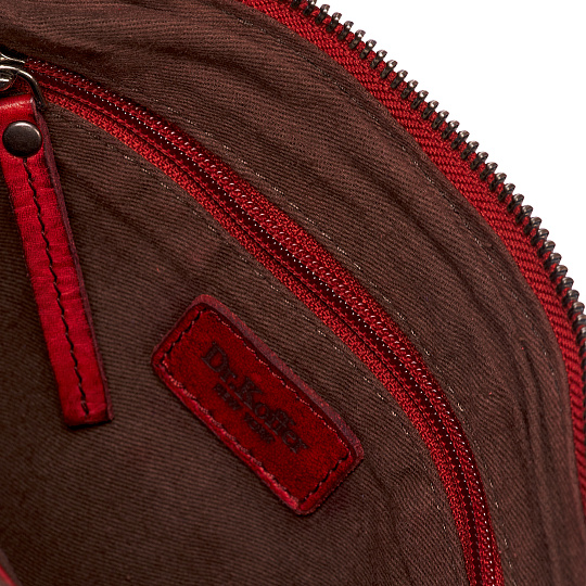 Сумка через плечо Dr.Koffer из натуральной кожи красная