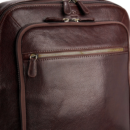 Рюкзак Dr.Koffer из натуральной кожи темно-коричневый