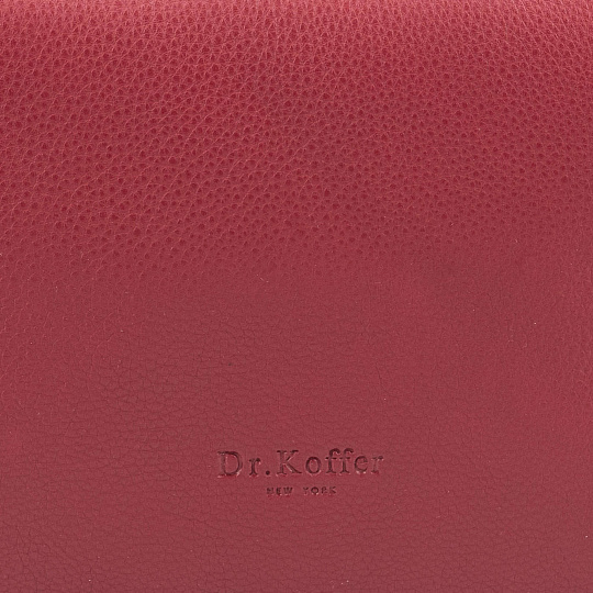 Сумка через плечо Dr.Koffer из натуральной кожи красная