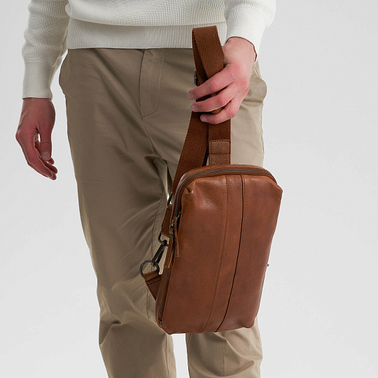 Рюкзак Dr.Koffer из натуральной кожи светло-коричневый