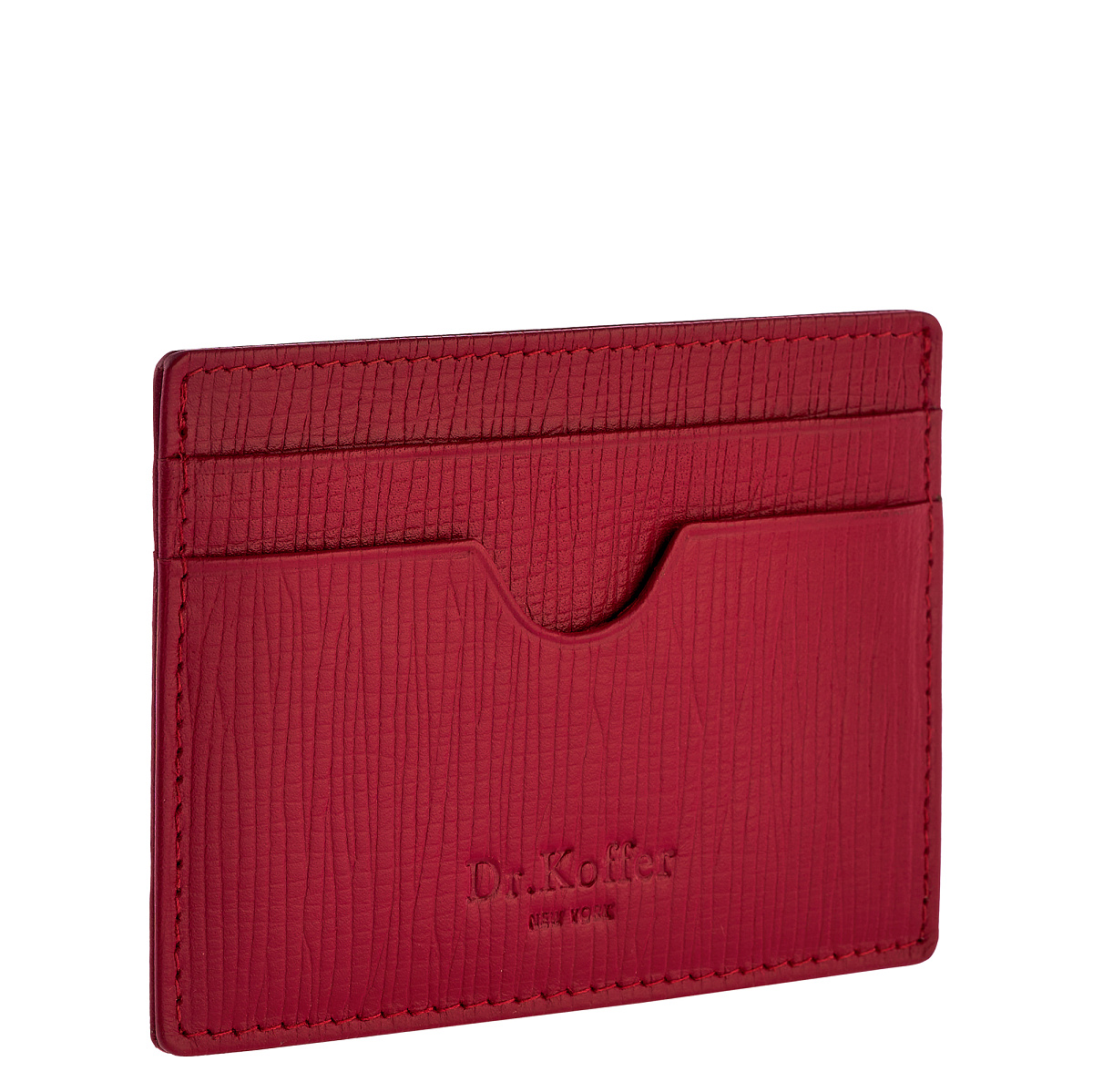 Кредитница Dr.Koffer из натуральной кожи красная
