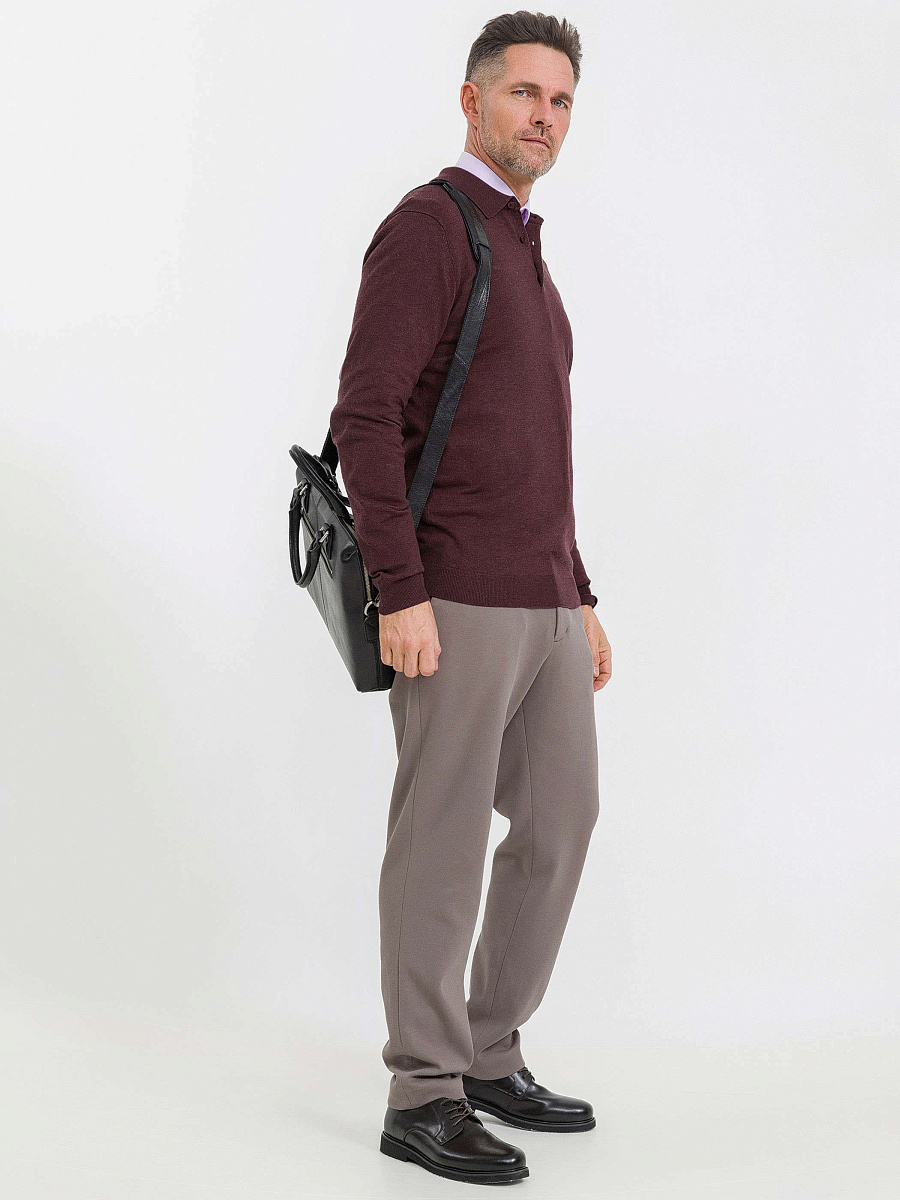 Деловая сумка Dr.Koffer из натуральной кожи черная