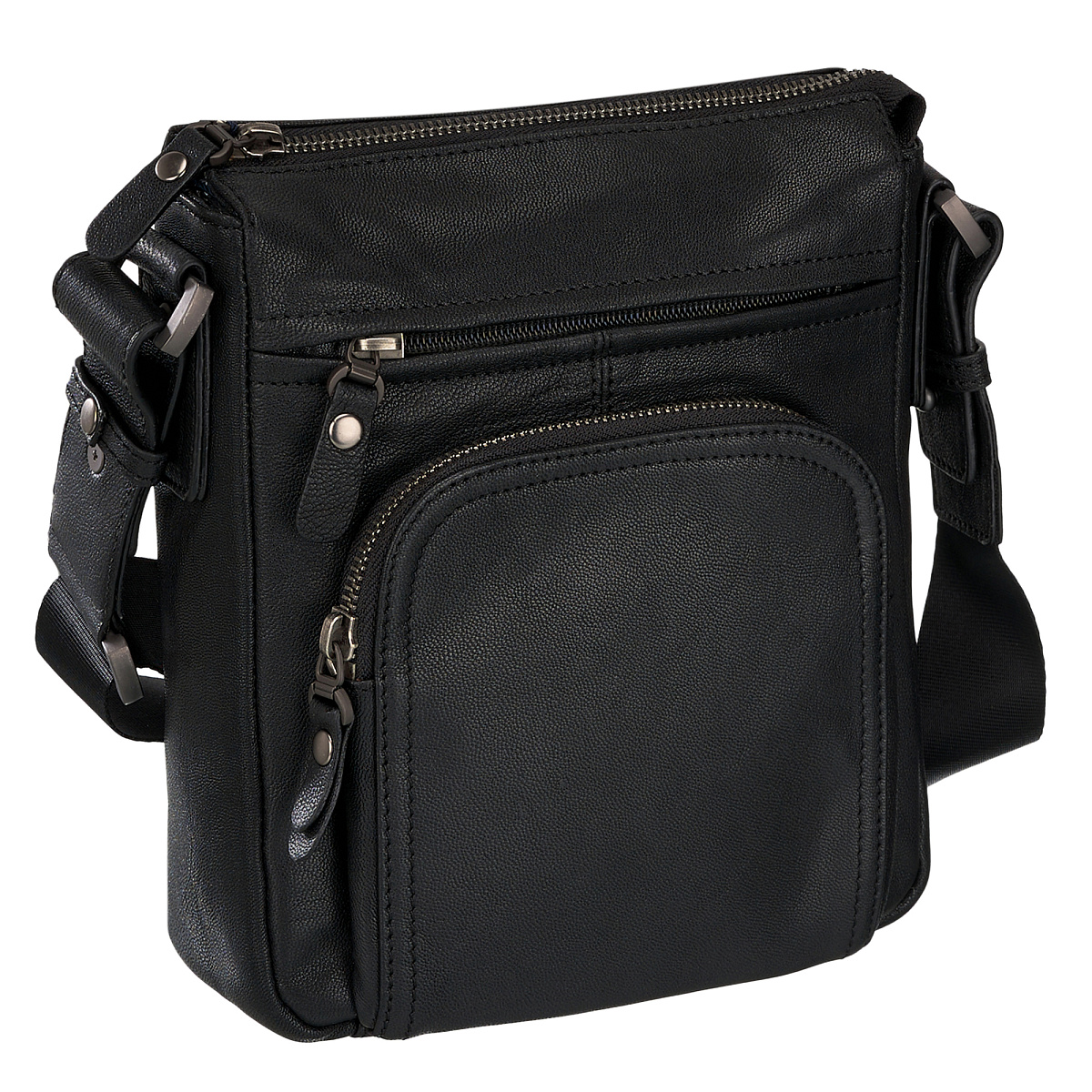 Сумка через плечо Dr.Koffer из натуральной кожи черная