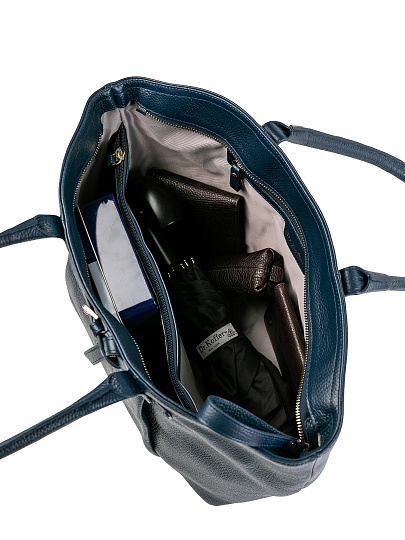 Женская сумка Dr.Koffer из натуральной кожи синяя