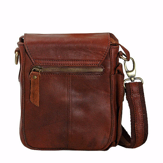 Молодежная коричневого цвета сумка на съемном плечевом ремне Dr.Koffer 11122-21-09