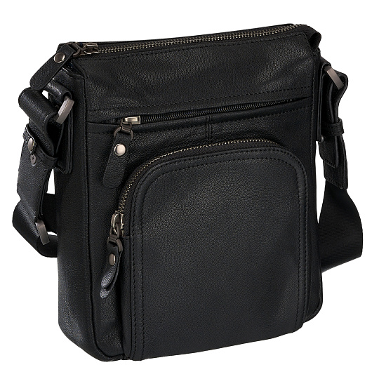 Сумка через плечо Dr.Koffer из натуральной кожи черная