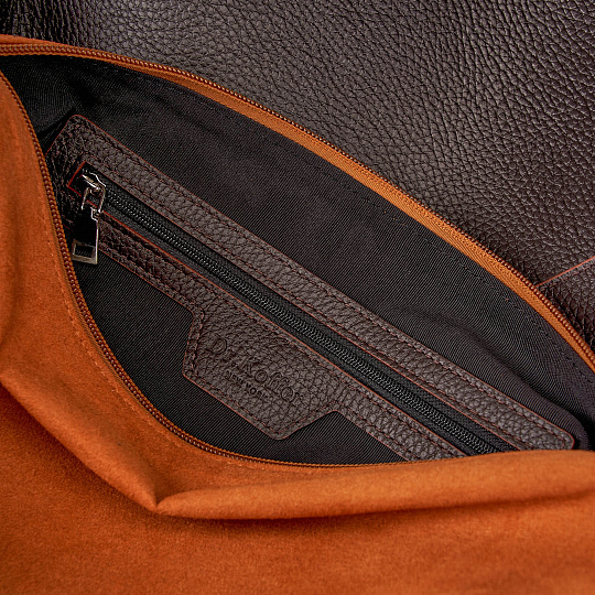 Женская сумка Dr.Koffer из натуральной кожи коричневая