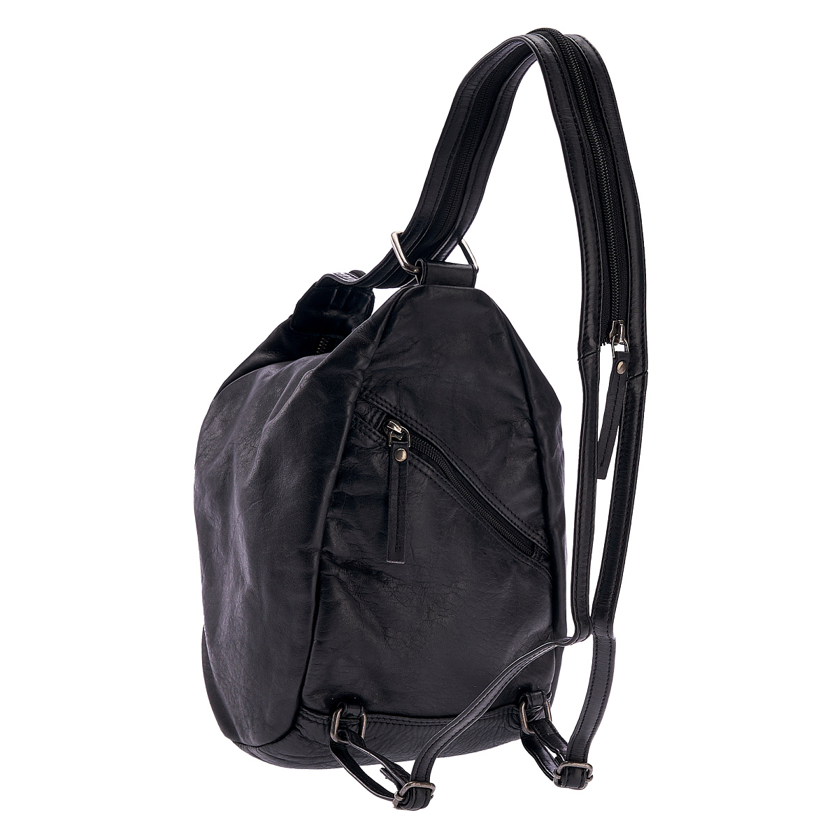 Сумка через плечо Dr.Koffer из натуральной кожи черная