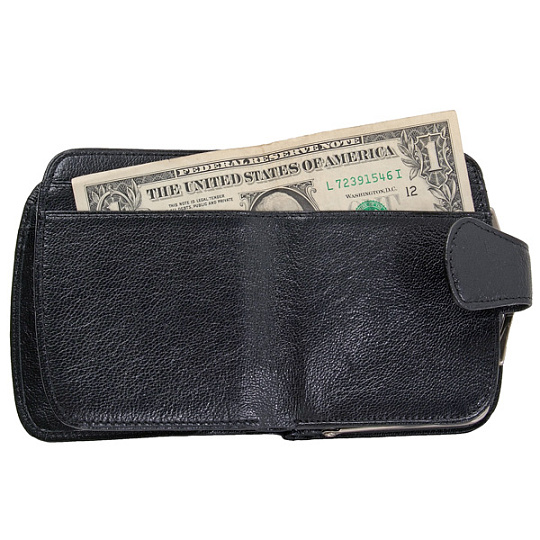 Кошелек Dr.Koffer из натуральной кожи черный