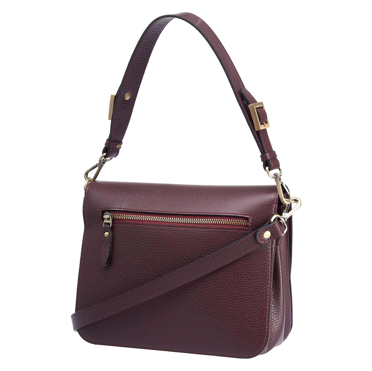 Женская сумка Dr. Koffer из натуральной кожи бордовая