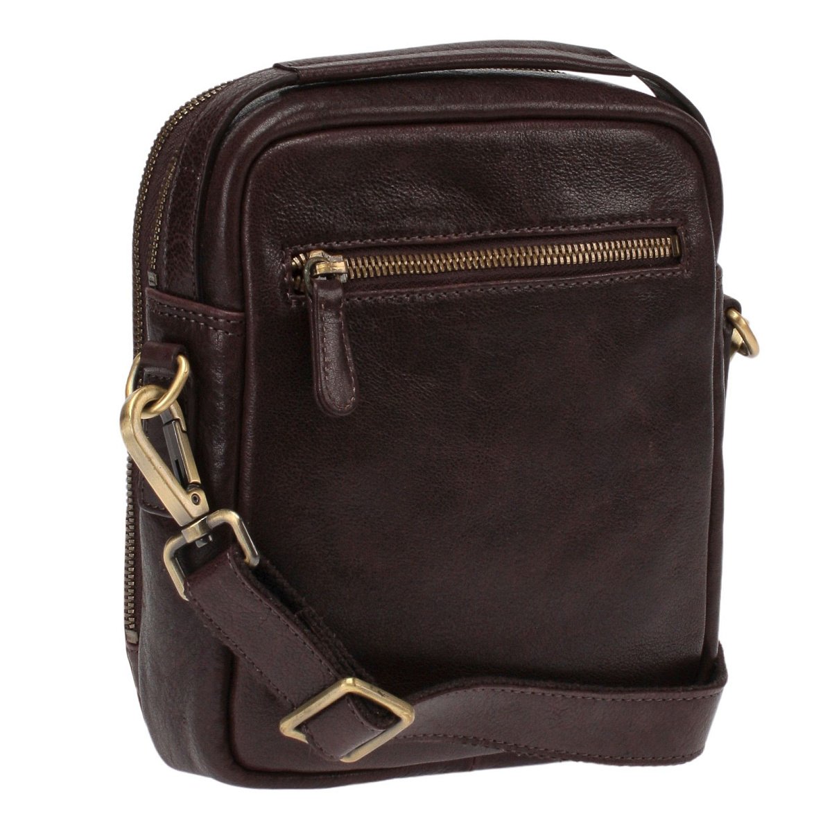 Сумка через плечо Dr.Koffer из натуральной кожи коричневая