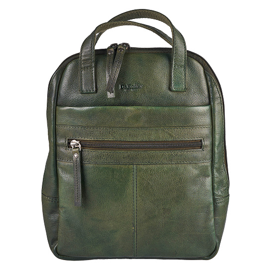 Рюкзак Dr.Koffer из натуральной кожи зеленый