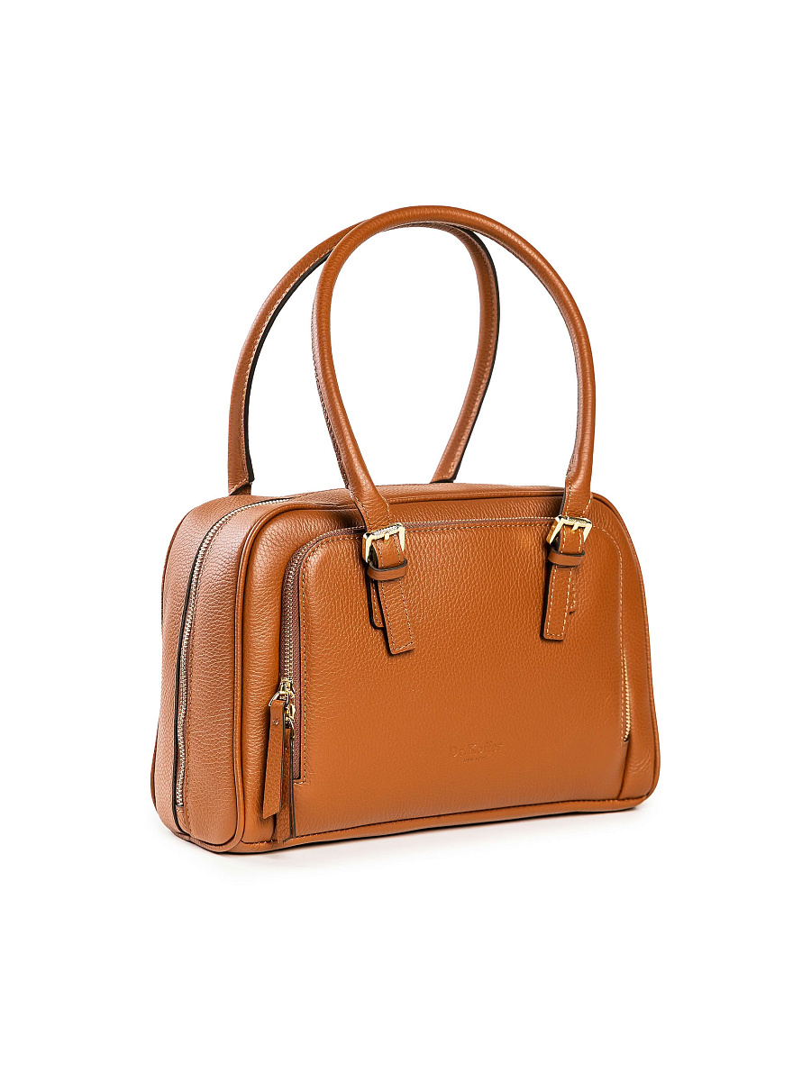 Женская сумка Dr. Koffer из натуральной кожи коричневая