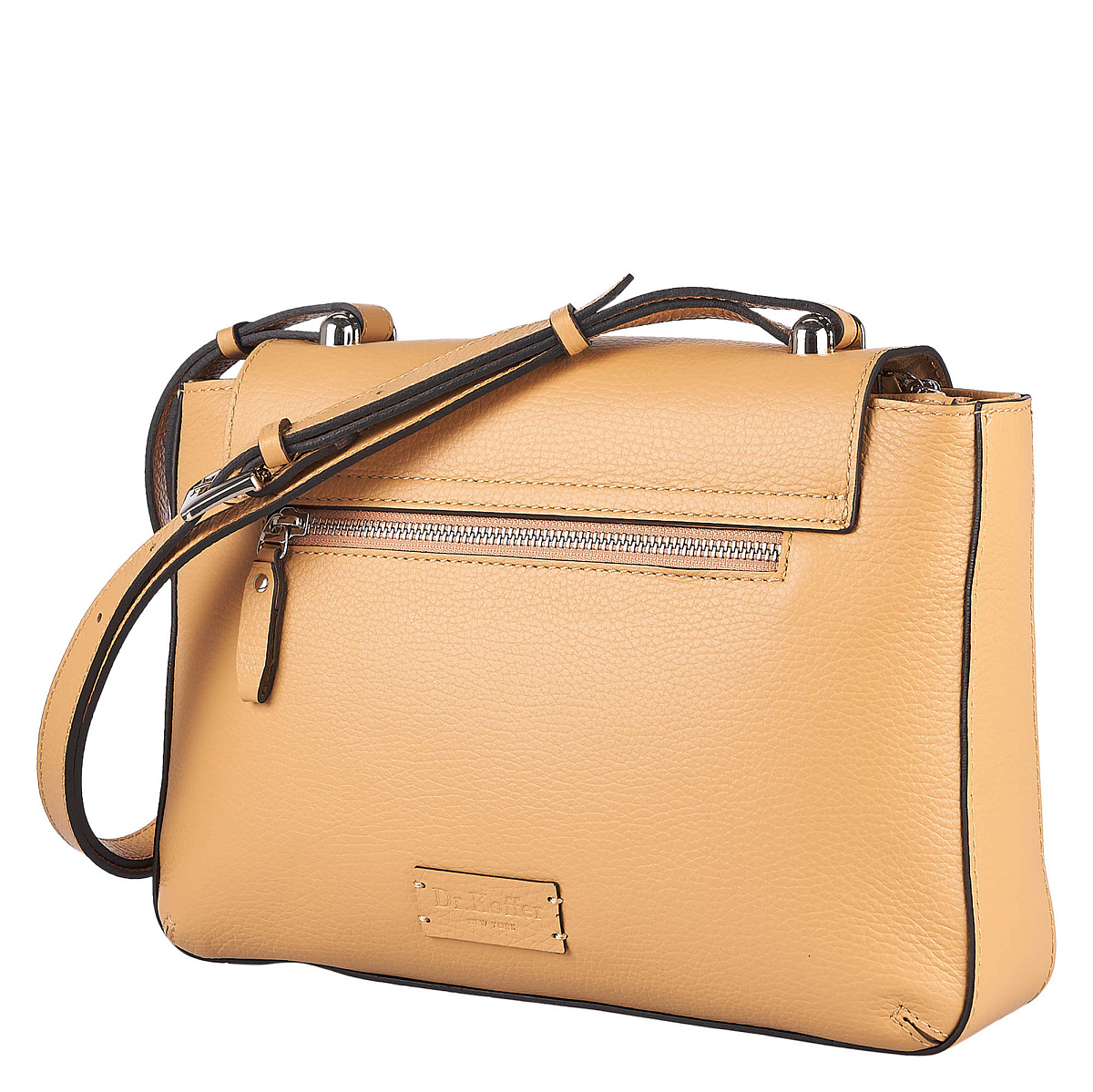 Женская сумка Dr. Koffer из натуральной кожи бежевая