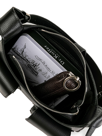 Женская сумка Dr.Koffer из натуральной кожи черная