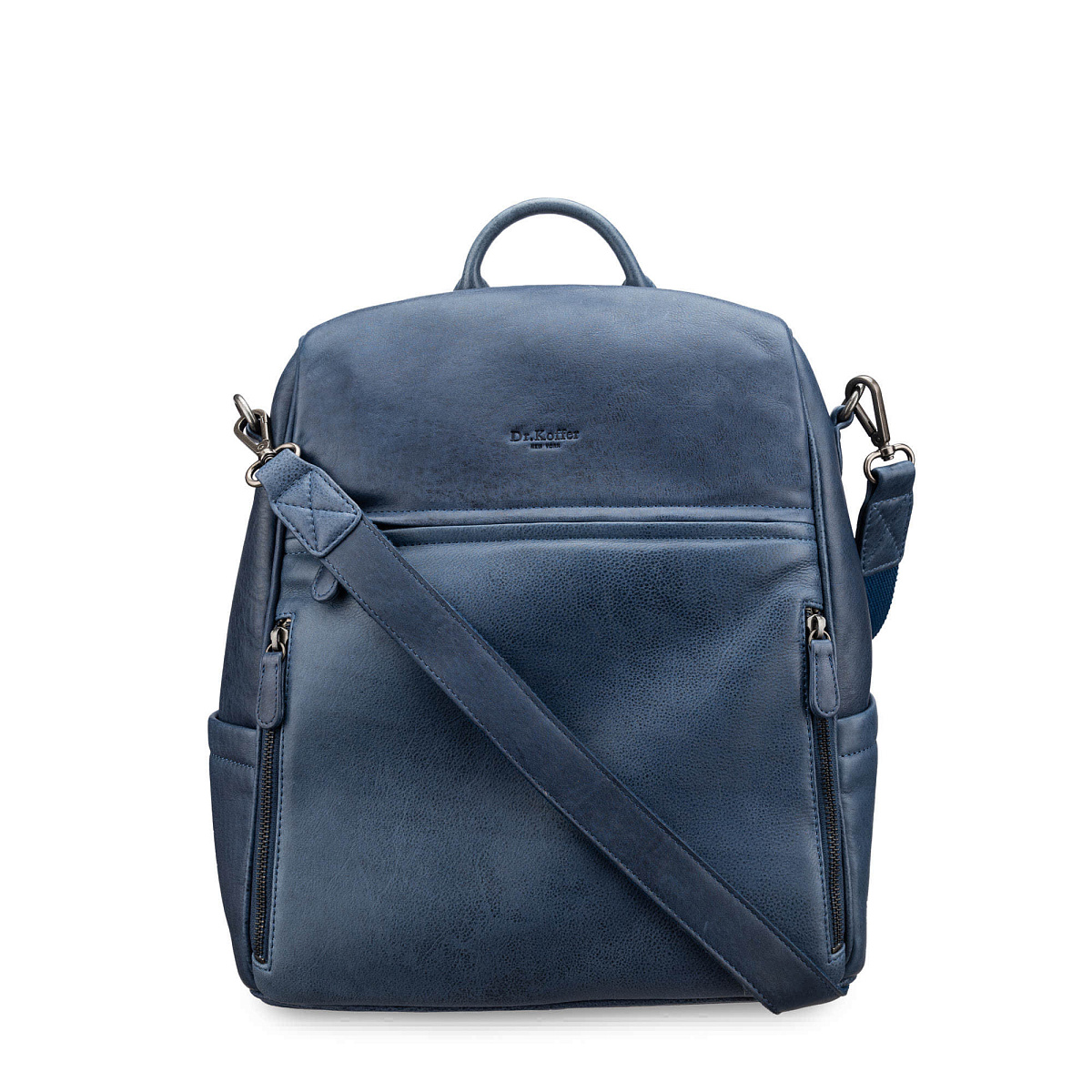 Рюкзак Dr.Koffer из натуральной кожи синий