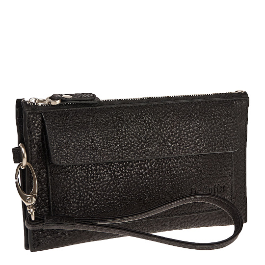 Сумка барсетка из натуральной кожи Dr. Koffer черная