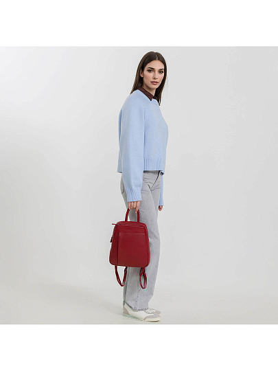 Рюкзак Dr.Koffer из натуральной кожи красный