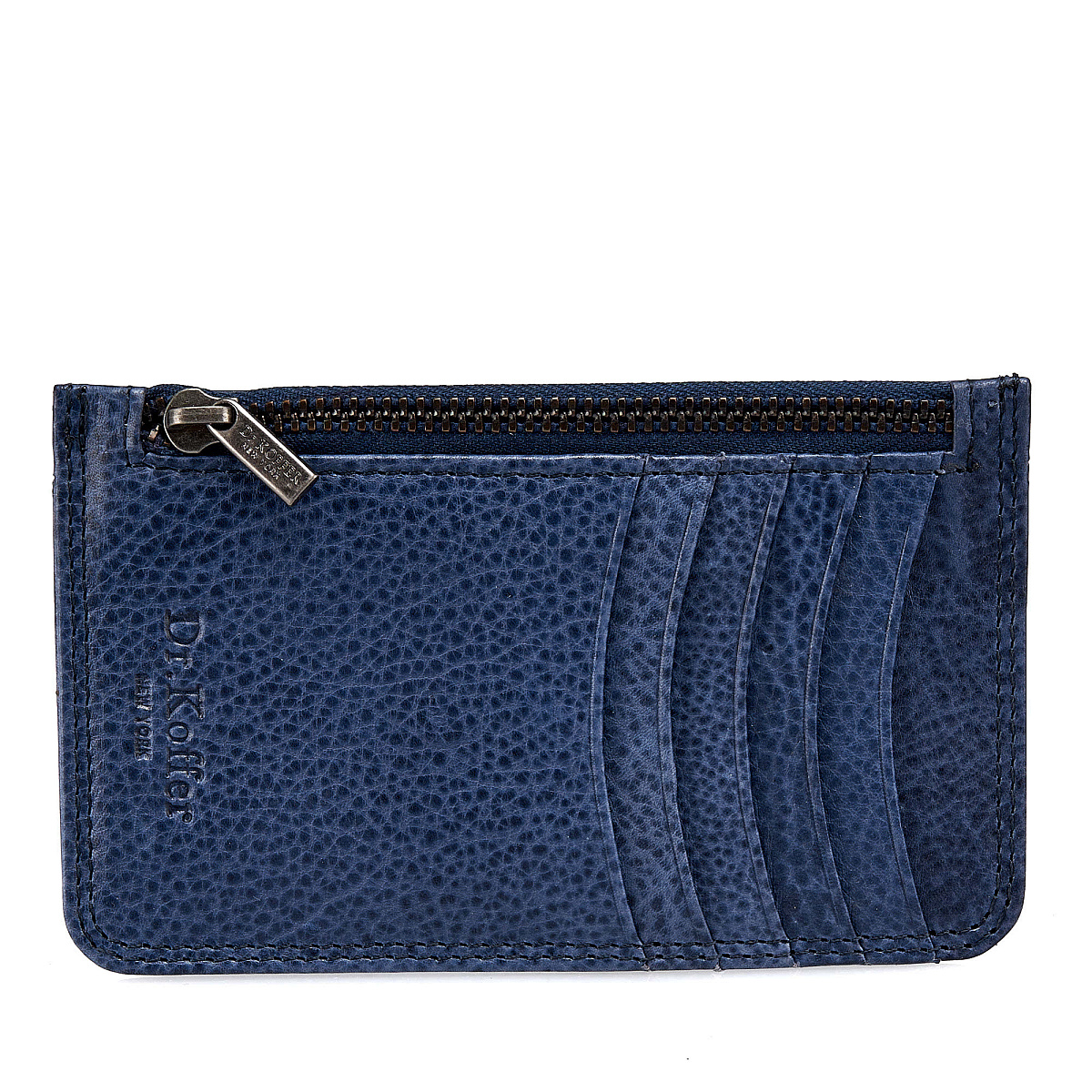 Кредитница Dr.Koffer из натуральной кожи синяя