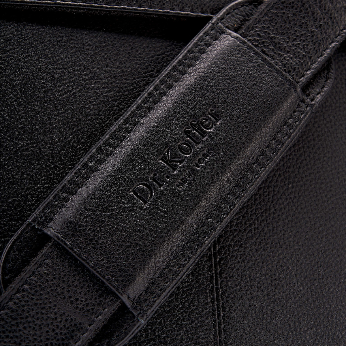 Деловая сумка Dr.Koffer из натуральной кожи черная