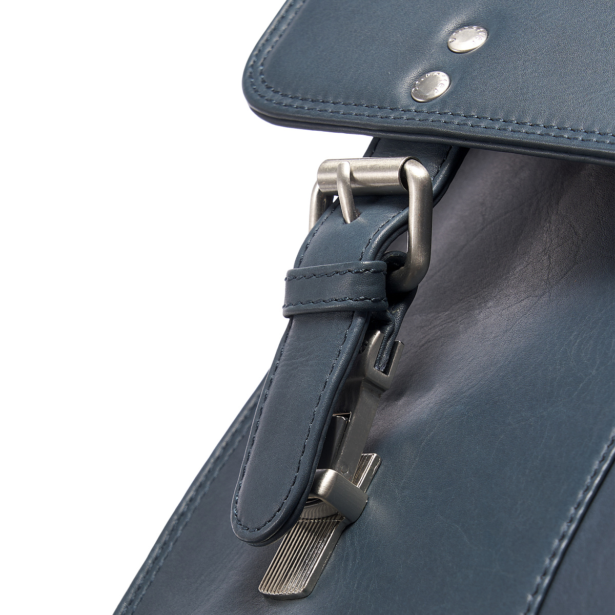 Сумка через плечо Dr.Koffer из натуральной кожи синяя