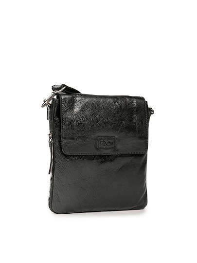 Сумка через плечо Dr.Koffer из натуральной кожи черная