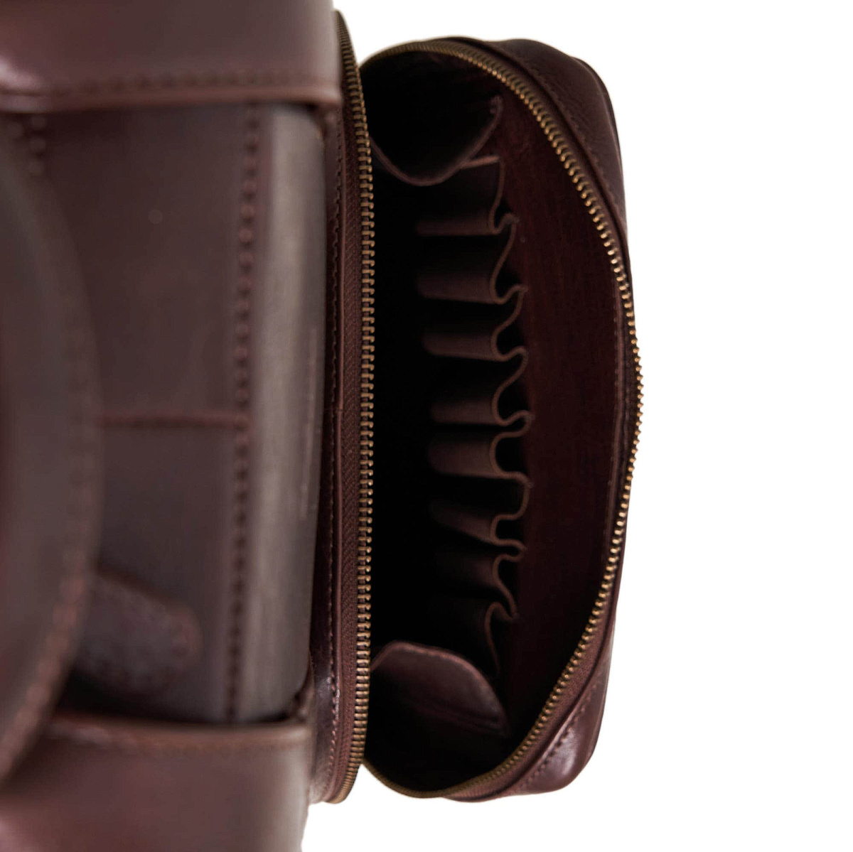 Рюкзак Dr.Koffer из натуральной кожи темно-коричневый