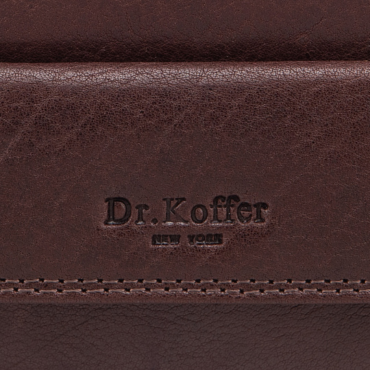 Ключница Dr.Koffer из натуральной кожи темно-коричневая