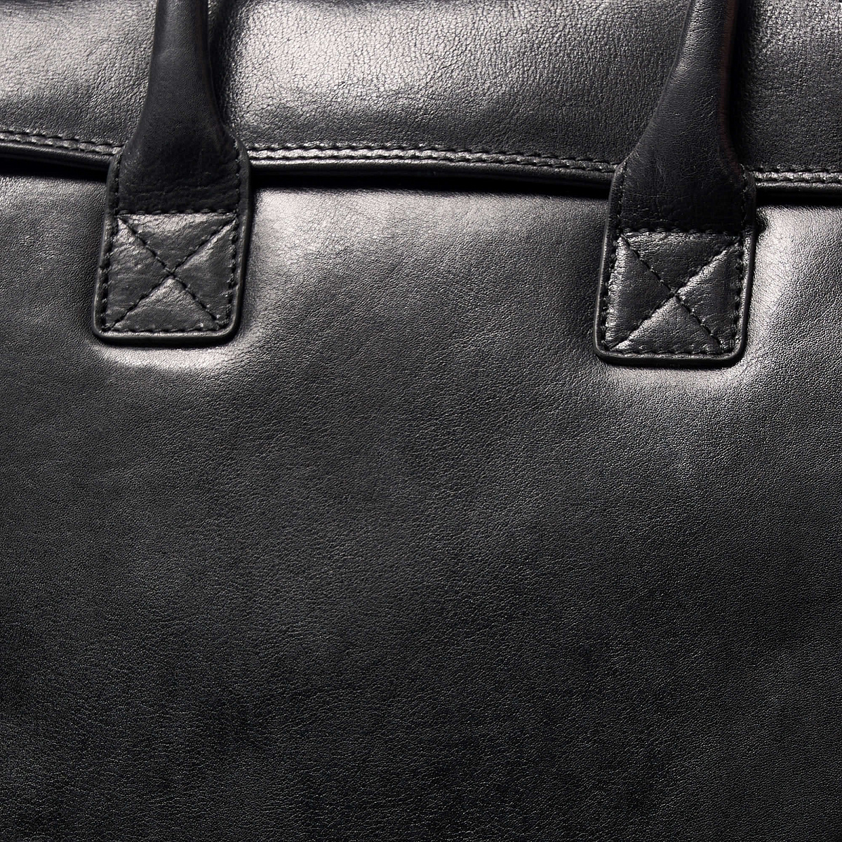 Деловая сумка Dr.Koffer из натуральной кожи черная