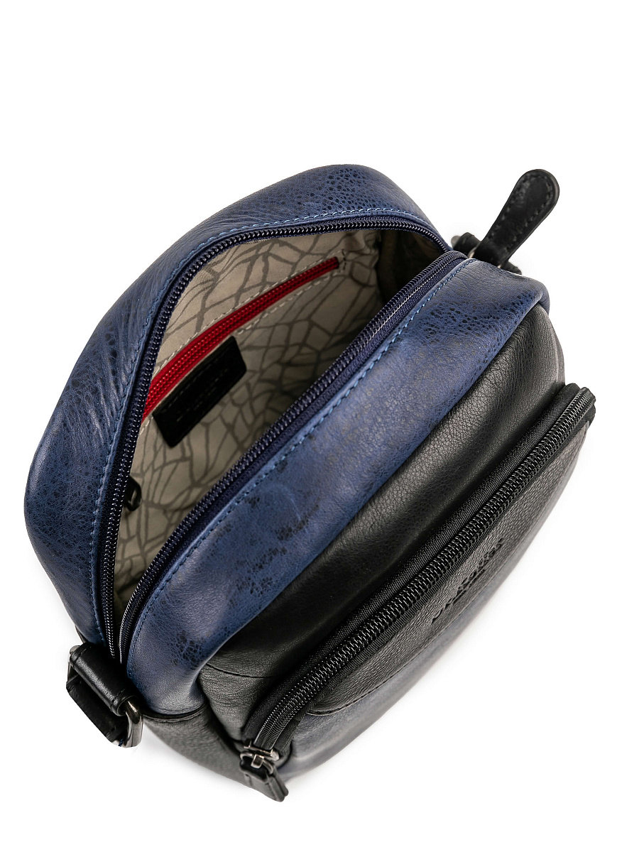 Сумка через плечо Dr.Koffer из натуральной кожи синяя