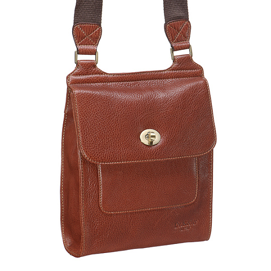 Сумка через плечо Dr.Koffer из натуральной кожи коричневая