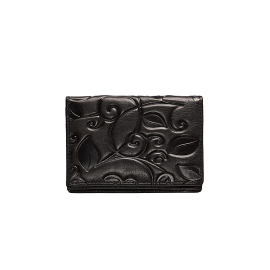 Визитница Dr.Koffer из натуральной кожи черная